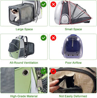 Large Capacity Expandable Cat Carrier Backpack - YourCatBackpack.Co