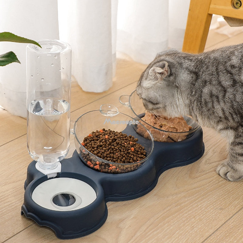 3-in-1 Automatic Pet Cat Feeder & Water Fountain - YourCatBackpack.Co