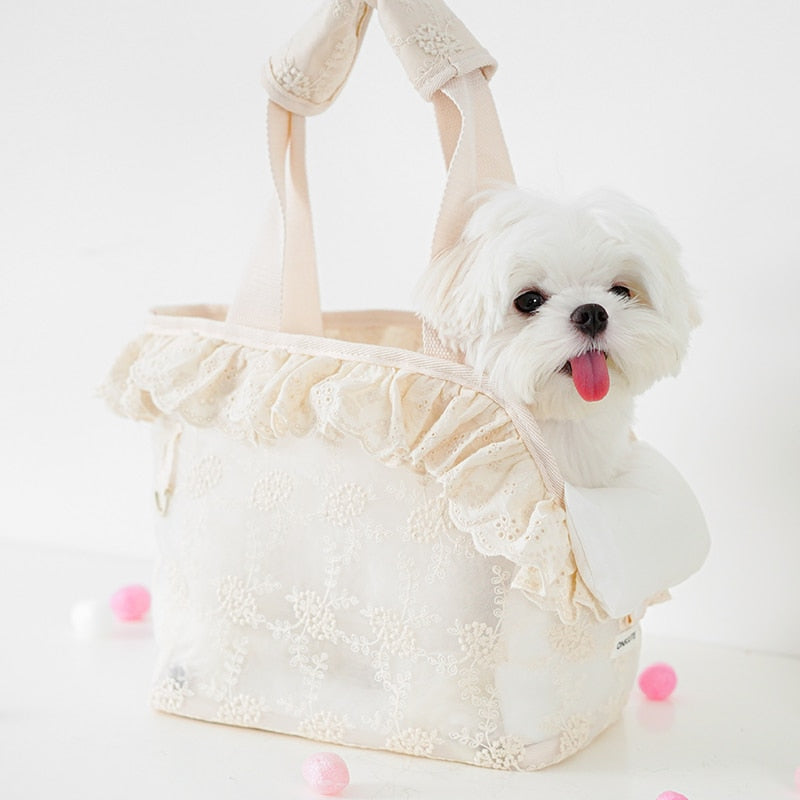 Stylish & Cute Lace Puppy Carrier for Chihuahuas - YourCatBackpack.Co