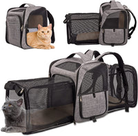 Expandable Cat Carrier Backpack for Cats and Small Dogs - YourCatBackpack.Co
