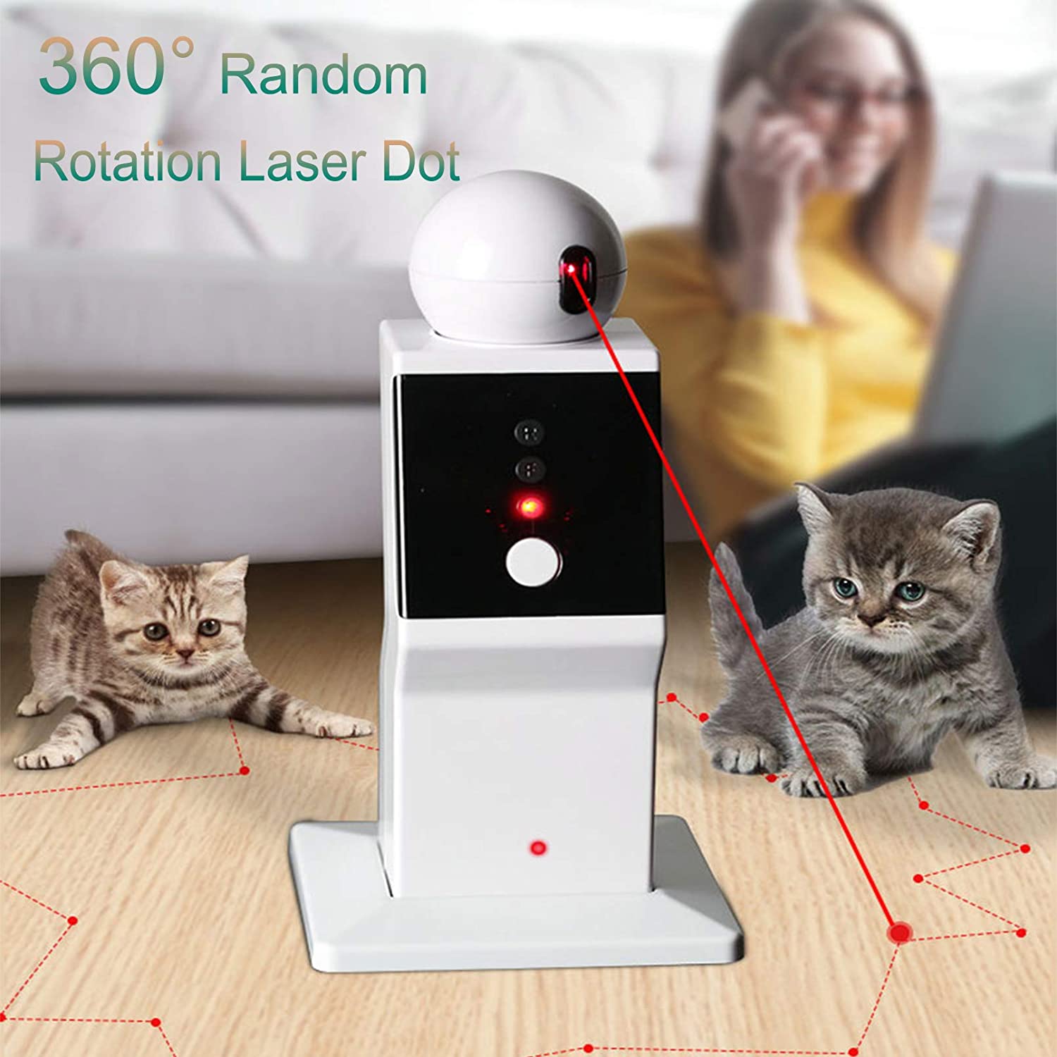 Automatic Cat Laser Toy for Cats and Kittens - YourCatBackpack.Co